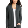 Port Authority Womens Concept Long Sleeve Cardigan Sweater w/ Pockets - Smoke Grey