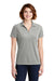 Port Authority LK582 Womens Oxford Moisture Wicking Short Sleeve Polo Shirt Black Front