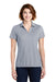 Port Authority LK582 Womens Oxford Moisture Wicking Short Sleeve Polo Shirt Navy Blue Front