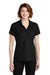 Port Authority LK600 Womens EZPerformance Moisture Wicking Short Sleeve Polo Shirt Black Front