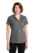 Port Authority LK600 Womens EZPerformance Moisture Wicking Short Sleeve Polo Shirt Sterling Grey Front