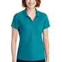 Port Authority Womens EZPerformance Moisture Wicking Short Sleeve Polo Shirt - Teal Blue