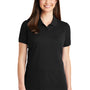 Port Authority Womens Wrinkle Resistant Short Sleeve Polo Shirt - Black