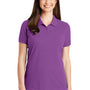 Port Authority Womens Wrinkle Resistant Short Sleeve Polo Shirt - Bright Violet Purple - Closeout
