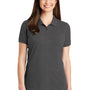 Port Authority Womens Wrinkle Resistant Short Sleeve Polo Shirt - Heather Charcoal Grey - Closeout