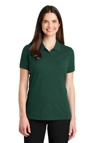 Port Authority LK8000 Womens Wrinkle Resistant Short Sleeve Polo Shirt Glen Green Front