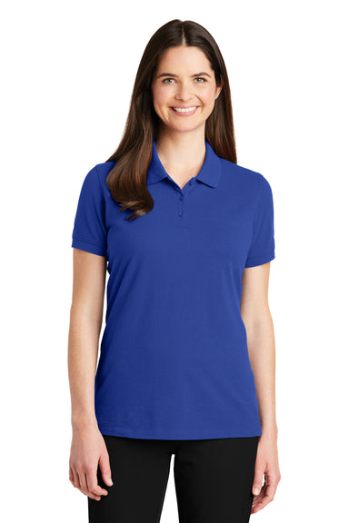 Port Authority LK8000 Womens Wrinkle Resistant Short Sleeve Polo Shirt Royal Blue Front