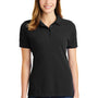 Port & Company Womens Stain Resistant Short Sleeve Polo Shirt - Jet Black