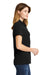 Port & Company LKP1500 Womens Stain Resistant Short Sleeve Polo Shirt Black Side