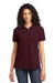 Port & Company LKP155 Womens Core Stain Resistant Short Sleeve Polo Shirt Maroon Front