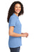 Port & Company LKP155 Womens Core Stain Resistant Short Sleeve Polo Shirt Light Blue Side