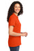 Port & Company LKP155 Womens Core Stain Resistant Short Sleeve Polo Shirt Orange Side