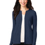 Port Authority Womens Concept Long Sleeve Cardigan Sweater - Dress Navy Blue