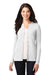 Port Authority LM1008 Womens Concept Long Sleeve Cardigan Sweater White Front