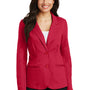 Port Authority Womens Knit Button Down Blazer - Rich Red