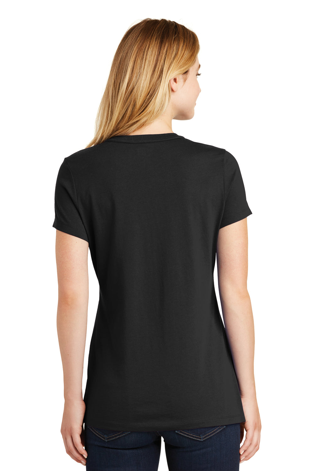 New Era LNEA100 Womens Heritage Short Sleeve Crewneck T-Shirt Black Back