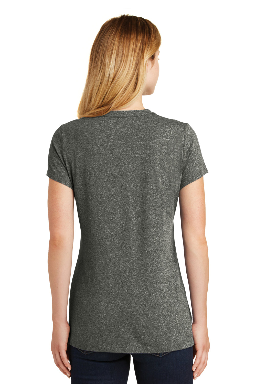 New Era LNEA100 Womens Heritage Short Sleeve Crewneck T-Shirt Black Twist Back