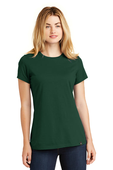 New Era LNEA100 Womens Heritage Short Sleeve Crewneck T-Shirt Dark Green Front