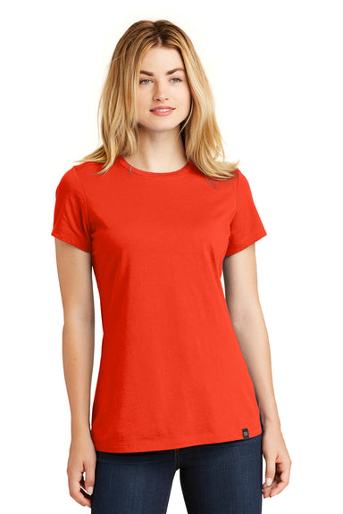 New Era LNEA100 Womens Heritage Short Sleeve Crewneck T-Shirt Orange Front