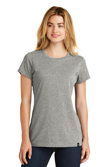 New Era LNEA100 Womens Heritage Short Sleeve Crewneck T-Shirt Light Graphite Grey Twist Front