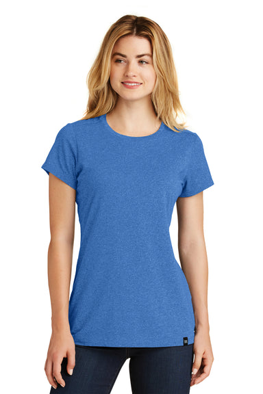 New Era LNEA100 Womens Heritage Short Sleeve Crewneck T-Shirt Heather Royal Blue Front