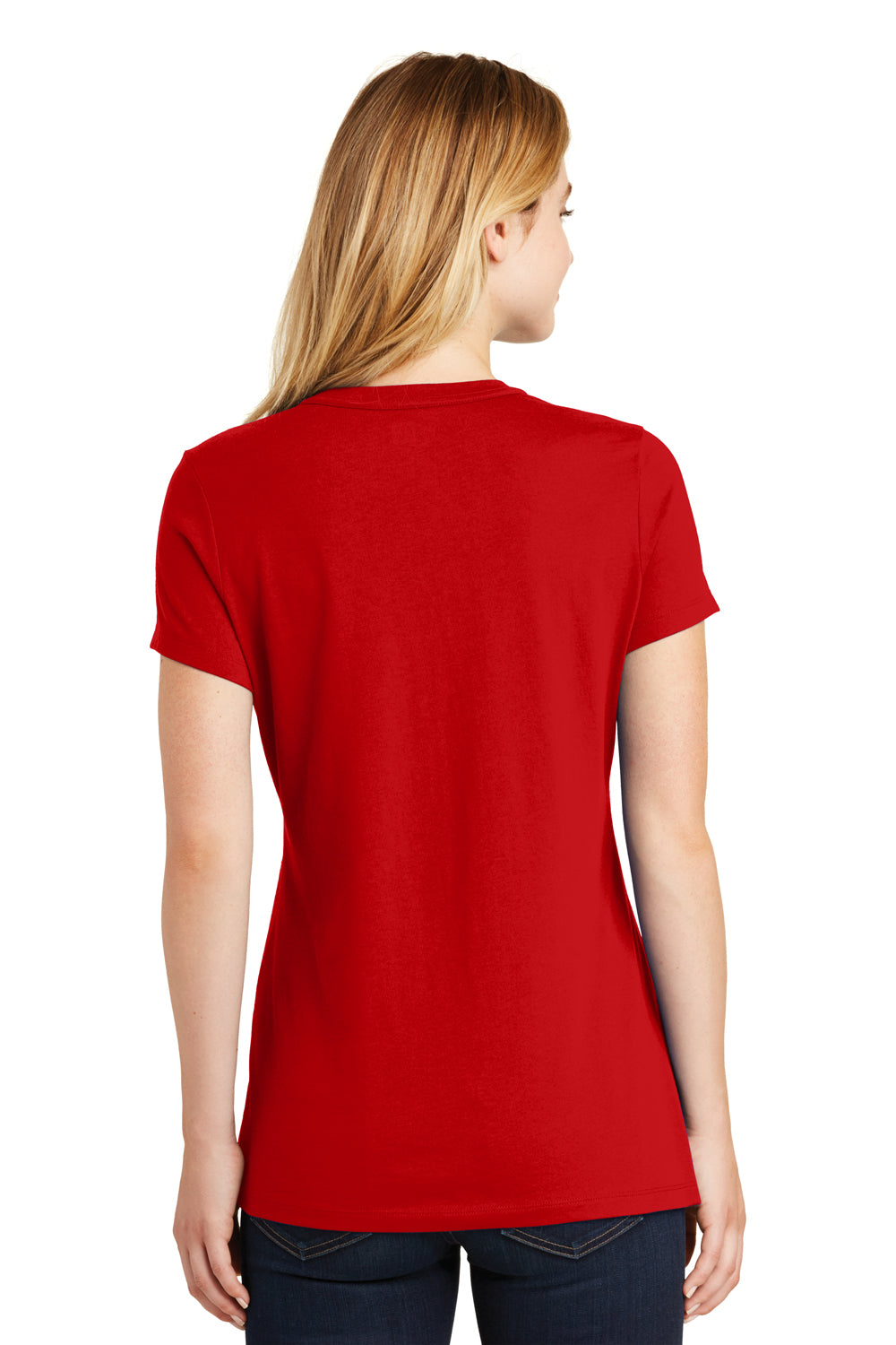 New Era LNEA100 Womens Heritage Short Sleeve Crewneck T-Shirt Red Back
