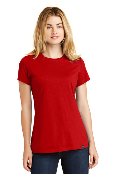 New Era LNEA100 Womens Heritage Short Sleeve Crewneck T-Shirt Red Front