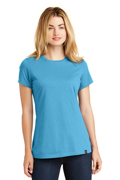 New Era LNEA100 Womens Heritage Short Sleeve Crewneck T-Shirt Sky Blue Front