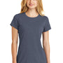New Era Womens Heritage Short Sleeve Crewneck T-Shirt - Heather True Navy Blue - Closeout