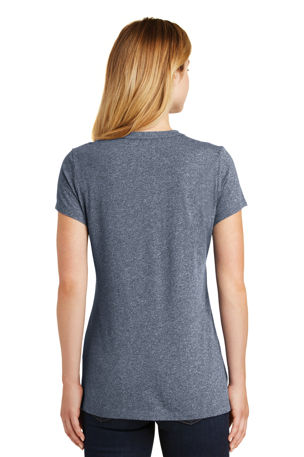 New Era LNEA100 Womens Heritage Short Sleeve Crewneck T-Shirt Navy Blue Twist Back
