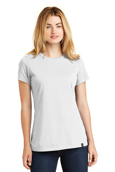 New Era LNEA100 Womens Heritage Short Sleeve Crewneck T-Shirt White Front