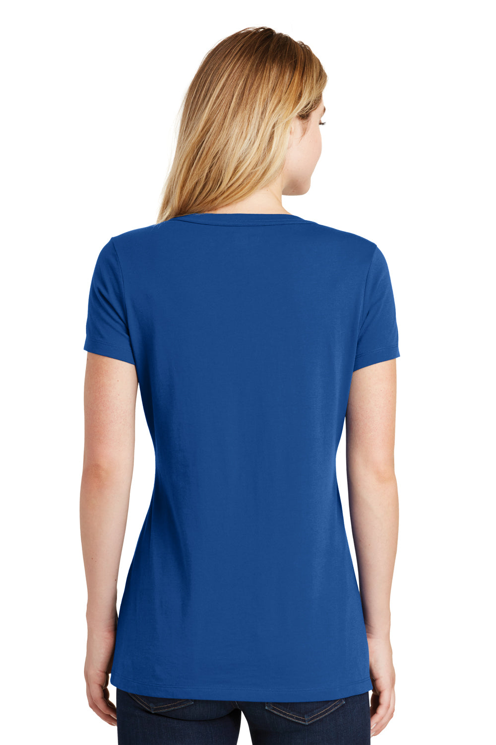 New Era LNEA101 Womens Heritage Short Sleeve V-Neck T-Shirt Royal Blue Back