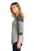 New Era LNEA104 Womens Heritage 3/4 Sleeve Crewneck T-Shirt Graphite Grey/Light Graphite Grey Twist Side