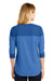 New Era LNEA104 Womens Heritage 3/4 Sleeve Crewneck T-Shirt Royal Blue/Heather Royal Blue Back
