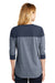 New Era LNEA104 Womens Heritage 3/4 Sleeve Crewneck T-Shirt Navy Blue/Navy Blue Twist Back