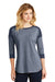 New Era LNEA104 Womens Heritage 3/4 Sleeve Crewneck T-Shirt Navy Blue/Navy Blue Twist Front