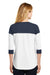 New Era LNEA104 Womens Heritage 3/4 Sleeve Crewneck T-Shirt Navy Blue/White Back
