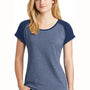 New Era Womens Heritage Short Sleeve Crewneck T-Shirt - Royal Blue/Royal Blue Twist