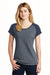 New Era LNEA107 Womens Heritage Short Sleeve Crewneck T-Shirt Navy Blue/Navy Blue Twist Front