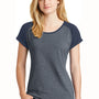 New Era Womens Heritage Short Sleeve Crewneck T-Shirt - Navy Blue/Navy Blue Twist