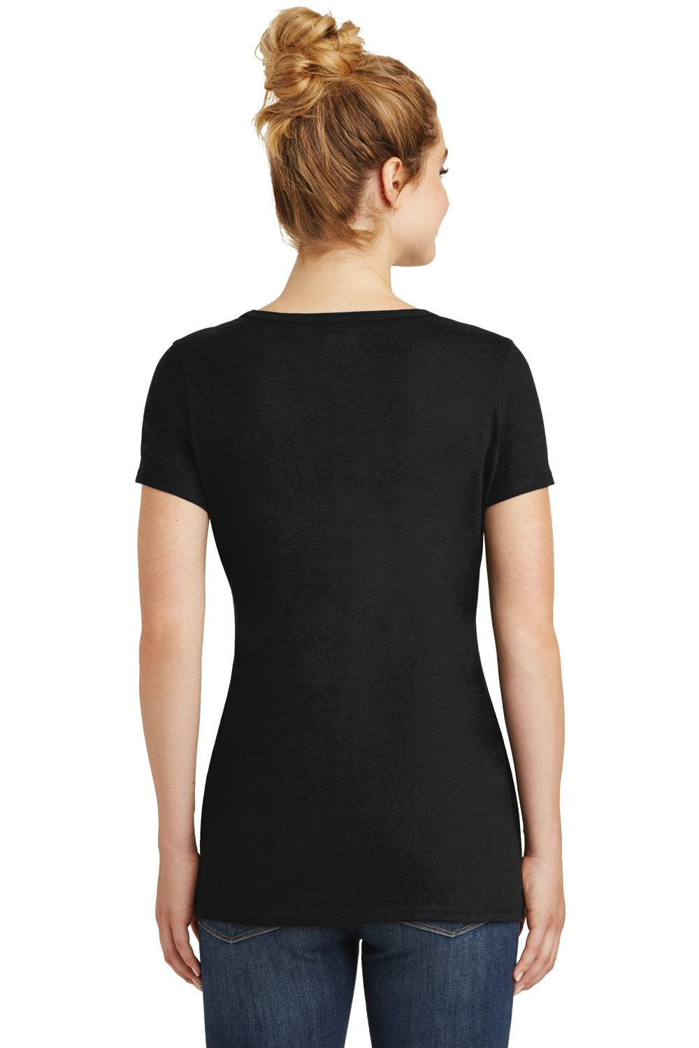 New Era LNEA130 Womens Performance Moisture Wicking Short Sleeve Crewneck T-Shirt Black Back