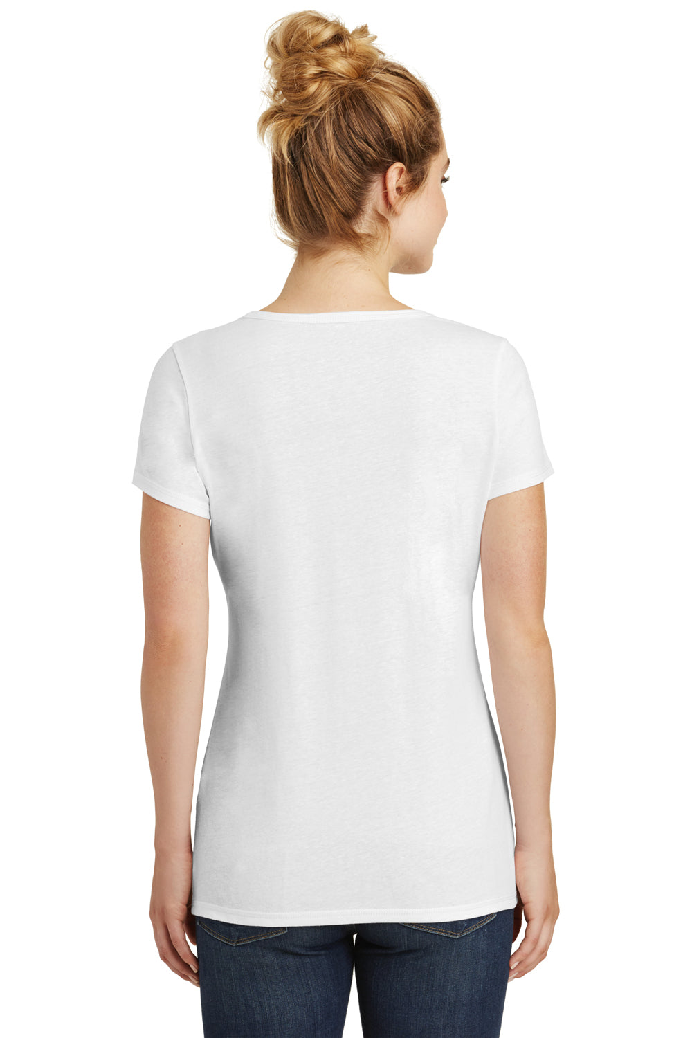 New Era LNEA130 Womens Performance Moisture Wicking Short Sleeve Crewneck T-Shirt White Back