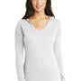 New Era Womens Performance Moisture Wicking Long Sleeve Hooded T-Shirt Hoodie - White - Closeout