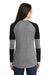 New Era LNEA132 Womens Performance Moisture Wicking Long Sleeve Crewneck T-Shirt Black/Shadow Grey Back