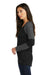 New Era LNEA132 Womens Performance Moisture Wicking Long Sleeve Crewneck T-Shirt Dark Graphite Grey/Black Side