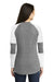 New Era LNEA132 Womens Performance Moisture Wicking Long Sleeve Crewneck T-Shirt White/Shadow Grey Back
