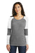 New Era LNEA132 Womens Performance Moisture Wicking Long Sleeve Crewneck T-Shirt White/Shadow Grey Front