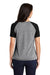 New Era LNEA133 Womens Performance Cinch Moisture Wicking Short Sleeve Wide Neck T-Shirt Shadow Grey Back