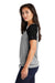 New Era LNEA133 Womens Performance Cinch Moisture Wicking Short Sleeve Wide Neck T-Shirt Shadow Grey Side