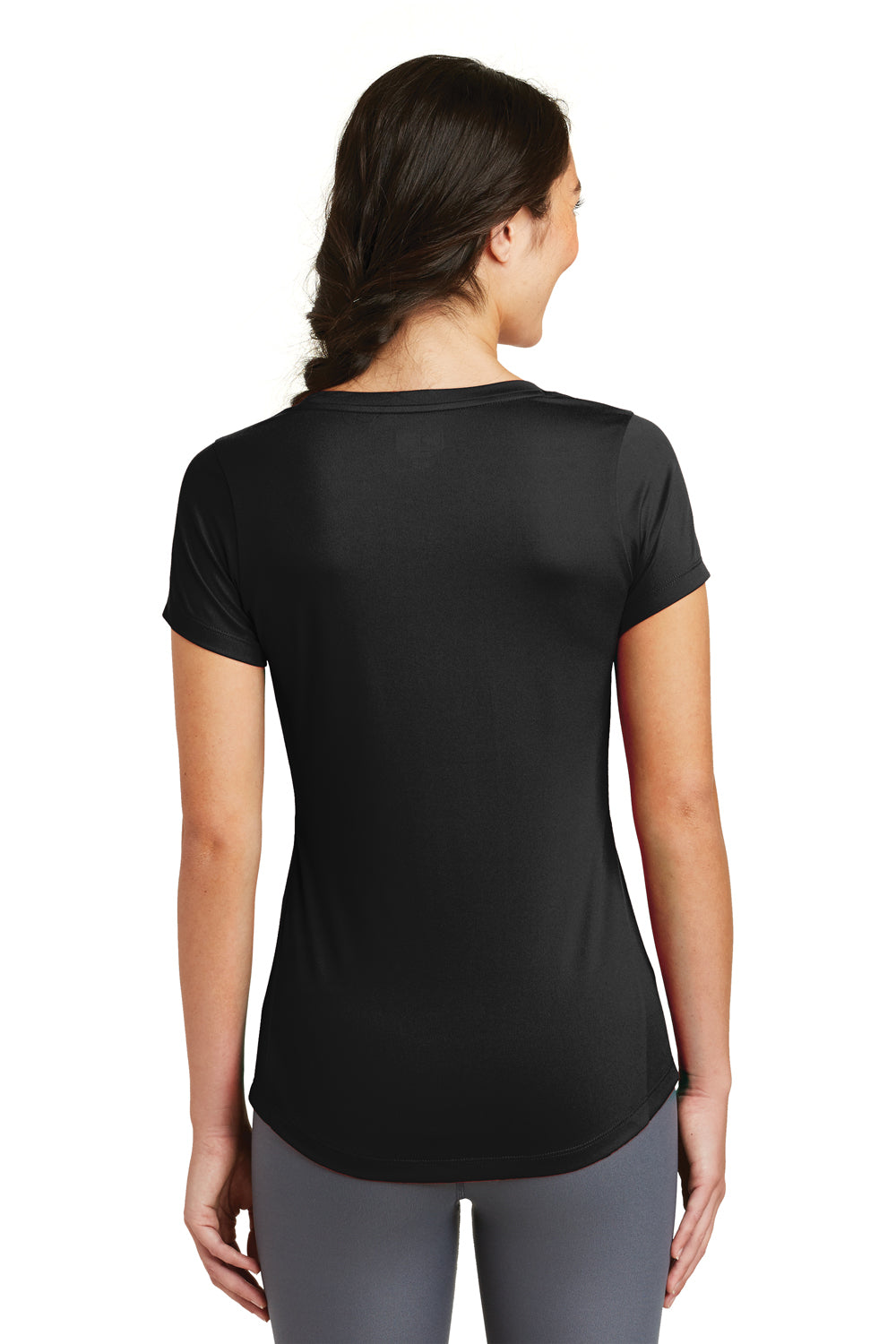 New Era LNEA200 Womens Series Performance Jersey Moisture Wicking Short Sleeve Crewneck T-Shirt Black Back